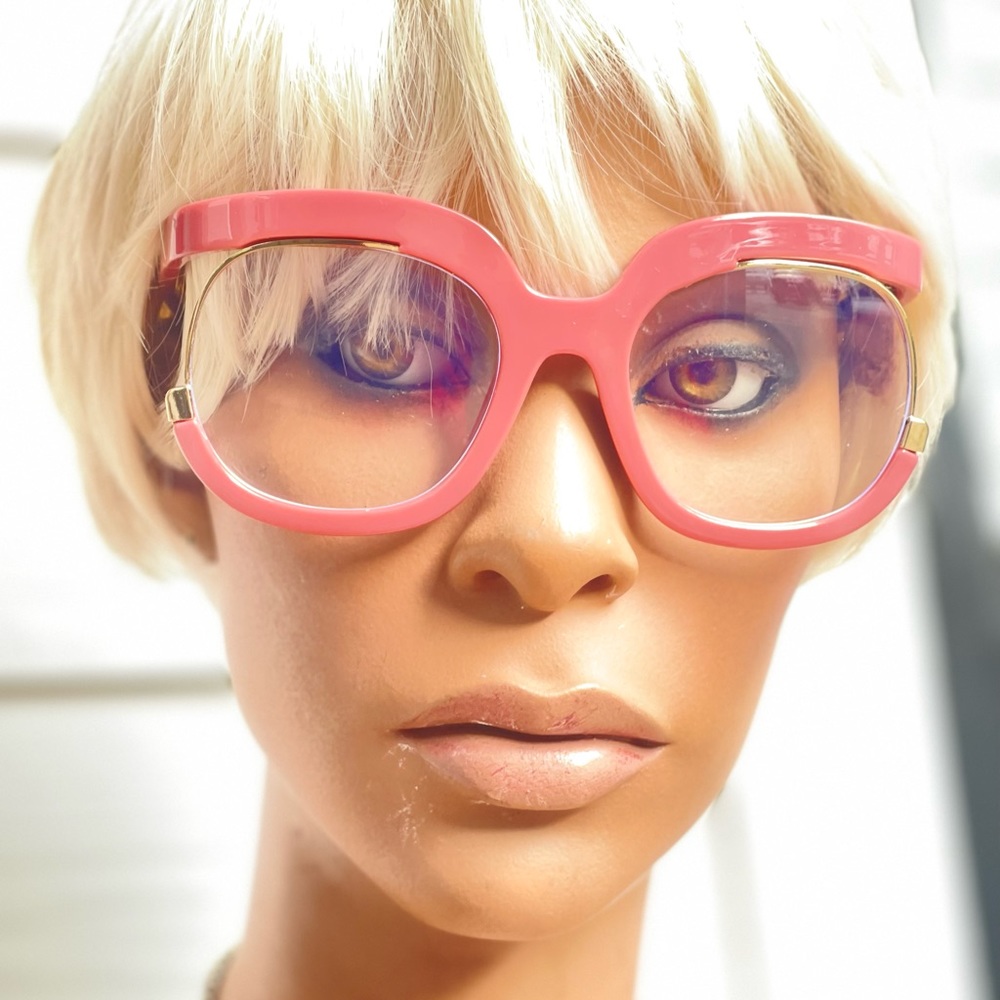 PINK Clear frame Glasses Fashion Eyewear